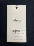 Button Plastic Set of 2 Vintage - Aqua with Etched Ring Edge