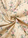 2 YD Cotton/Poly Vintage - Filigree and Flowers on Golden Yellow