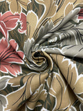 3 1/8 YD Cotton Twill - Large Leaves in Earth Tones