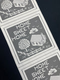 Polyester Lace Panel Vintage - Off White "Home Sweet Home"