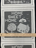 Polyester Lace Panel Vintage - Off White "Home Sweet Home"