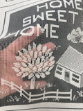 Polyester Lace Panel Vintage - Off White "Home Sweet Home"