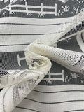 Polyester Lace Panel Vintage - Off White "Home Sweet Home"