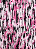 2 1/2 YD Rayon Vintage - Pink, Black and White