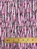 2 1/2 YD Rayon Vintage - Pink, Black and White