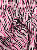 2 1/2 YD Rayon Vintage - Pink, Black and White
