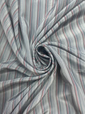 4 YD Nylon Lining - Gray with Stripes of Red, Navy Blue, and Darker Gray