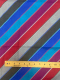 1982 1 YD Polyester - Bias Multi Colored Stripes