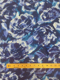 1 YD Polyester - Abstract Flowers in Blue