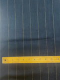 1 3/8 YD Cotton/Poly Twill - Black with a Printed Tan Pinstripe