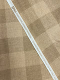 2 2/3 YD Cotton Printed Large Plaid - Beige Gingham