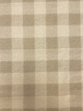 2 2/3 YD Cotton Printed Large Plaid - Beige Gingham
