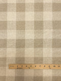 2 2/3 YD Cotton Printed Large Plaid - Beige Gingham