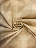 2 2/3 YD Cotton Printed Large Plaid - Beige Gingham
