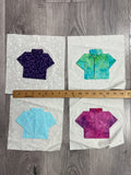 Orphan Blocks Set of 4 - Camp Shirt Quilt Squares