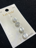 Button Plastic Set of 4 or 5 - Pearlescent White