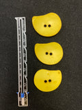 Button Plastic Set of 3 - Yellow