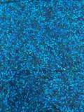 1 1/8 YD Quilting Cotton - Leaves in Mottled Blues and Greens