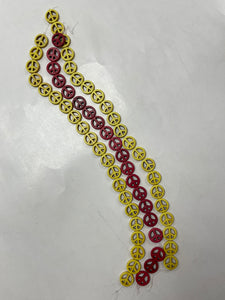 Bead Bundle - Multi Colored Peace Symbols 3/4"