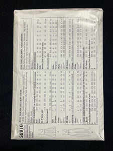 2019 Simplicity 8916 Sewing Pattern - Dress FACTORY FOLDED
