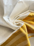 2+ YD Cotton Organdy Vintage - Off White with Metallic Gold