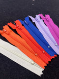 Zippers 4" Coil Bundle of 6 - Various Colors