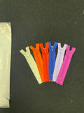 Zippers 4" Coil Bundle of 6 - Various Colors