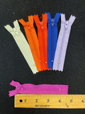 Zippers 4" Coil Bundle of 6 - Various Colors
