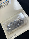 Snap Fasteners - Pearlescent White with Silver-Toned