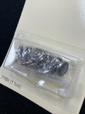 Snap Fasteners Set of 4 - Pearlescent Gray with Silver-Toned