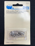 Snap Fasteners Set of 4 - Pearlescent Gray with Silver-Toned
