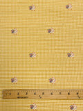 4 YD Poly Yarn-Dyed Gingham with Texture Weave - Yellow and Golden Yellow with Roosters