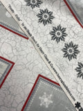Cotton Flannel Panels - Christmas Motifs in Red, White, and Grays