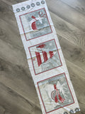 Cotton Flannel Panels - Christmas Motifs in Red, White, and Grays
