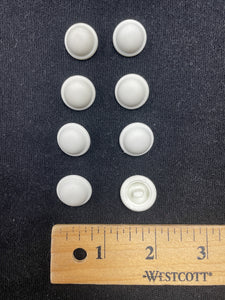 Button Plastic Set of 8 or 5 Vintage - White