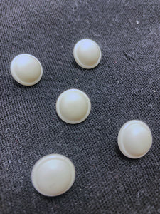 Button Plastic Set of 8 or 5 Vintage - White