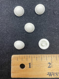 Button Plastic Set of 8 or 5 Vintage - White