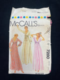 1980 McCall's 7280 Sewing Pattern - Adult Nightgown and Robe FACTORY FOLDED