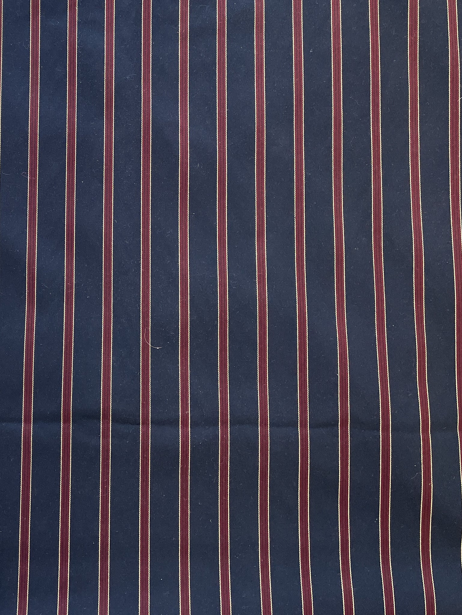 3 1/8 YD Stretch Poly Blend Stripe - Black and Dark Red