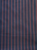 SALE 3 1/8 YD Stretch Poly Blend Stripe - Black and Dark Red