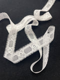 Nylon Floral Lace Trim - White
