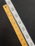 Nylon Floral Lace Trim - White
