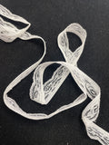 Polyester Scalloped Lace Trim - White