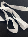Cotton/Poly Scalloped Eyelet Trim Vintage - White