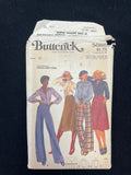 1980's Butterick 5088 Sewing Pattern - Adult Blouses, Scarf, Ascot, Wrap Skirt and Pants FACTORY FOLDED