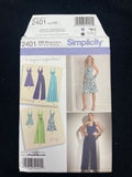 2010 Simplicity 2401 Sewing Pattern - Adult Halter Dress, Jumsuit or Romper FACTORY FOLDED