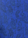 Rayon Vintage - Royal Blue with Black Paisley