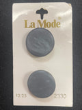 Button Plastic Set of 2 - Gray