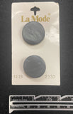 Button Plastic Set of 2 - Gray