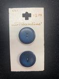 Button Plastic Set of 2 - Ombre Navy Blue